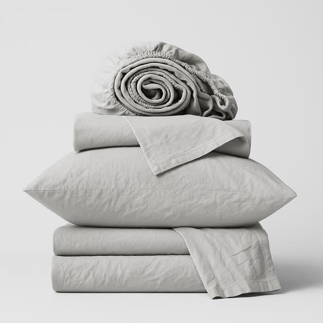 Coyuchi Organic Crinkled Percale Sheet Set