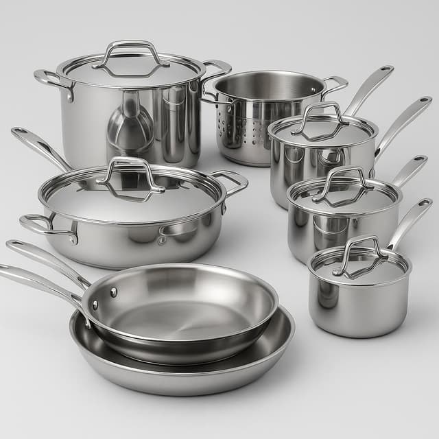 Tramontina Tri-Ply Clad Gourmet Stainless Steel 12-Piece Cookware Set