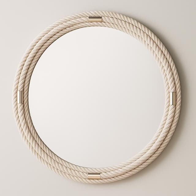 Shades of Light White Rope Coastal Mirror