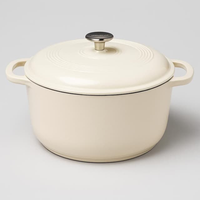 Amazon Basics Enameled Cast Iron Covered Dutch Oven 6 Quart