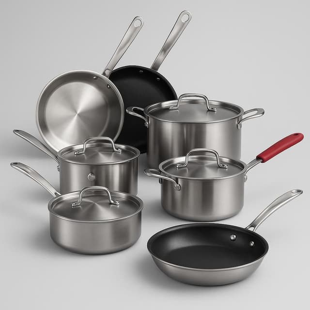 Tramontina Gourmet Tri-Ply Clad 12-Piece Cookware Set